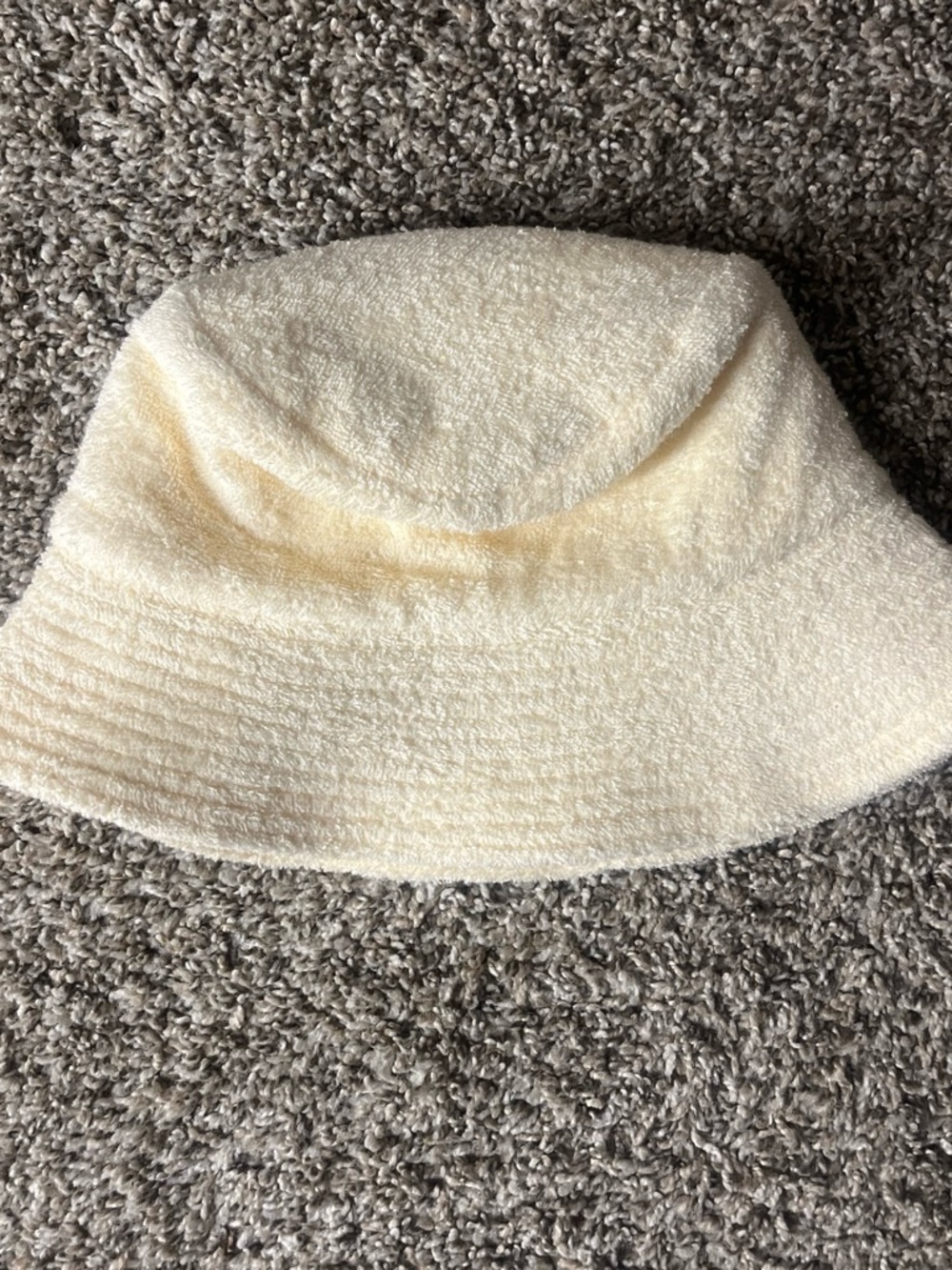 Classic Cream Cherry Terry Cloth Bucket Hat